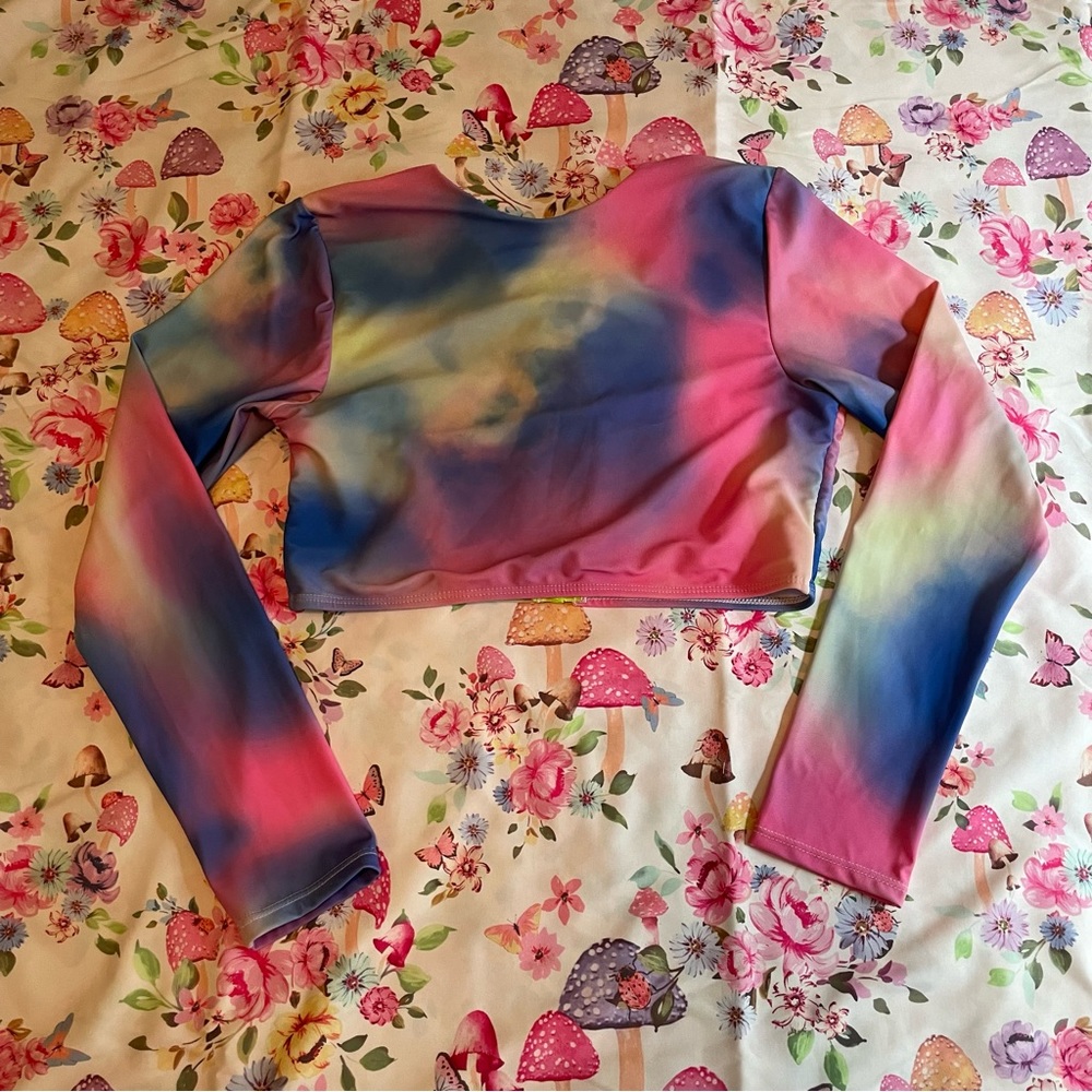 Rashguard style Rave crop top - Picture 5 of 9